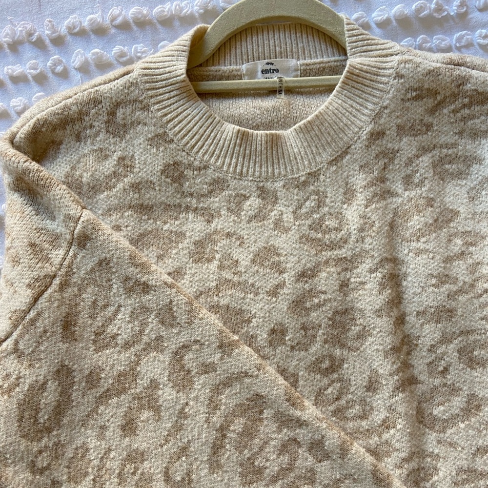 Nude Sweater Dress (Leopard Print) - Picture 2 of 3